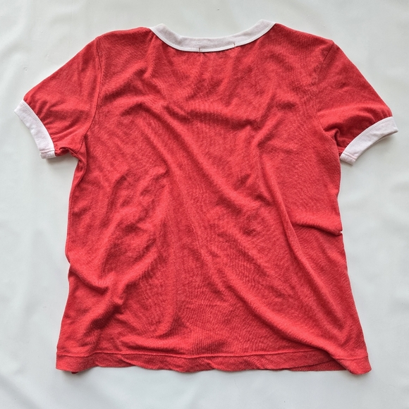 Wildfox x Coca Cola Distressed Ringer Tee Short Sleeves Size XS Made in USA - Picture 9 of 9